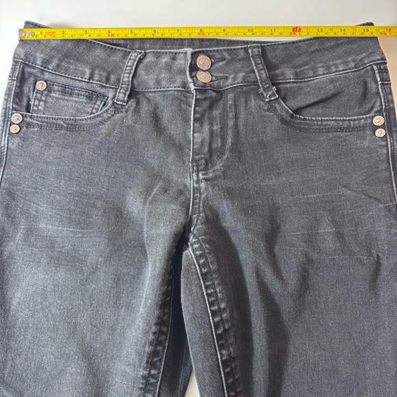 Seven 7 Skinny Ankle Jeans Raw Hem Classic Comfort Stretch Designer Black Size 8 - Picture 11 of 14